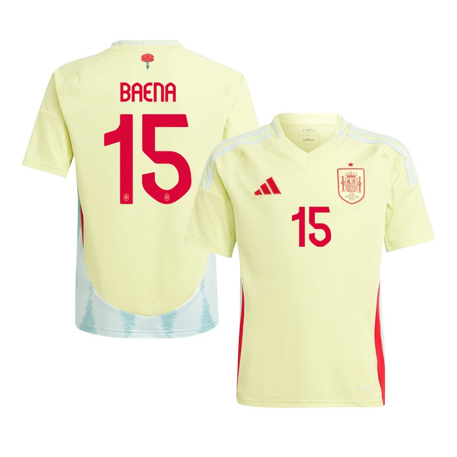 Álex Baena 15 Spain National Team 2024 Away YOUTH Jersey - Yellow