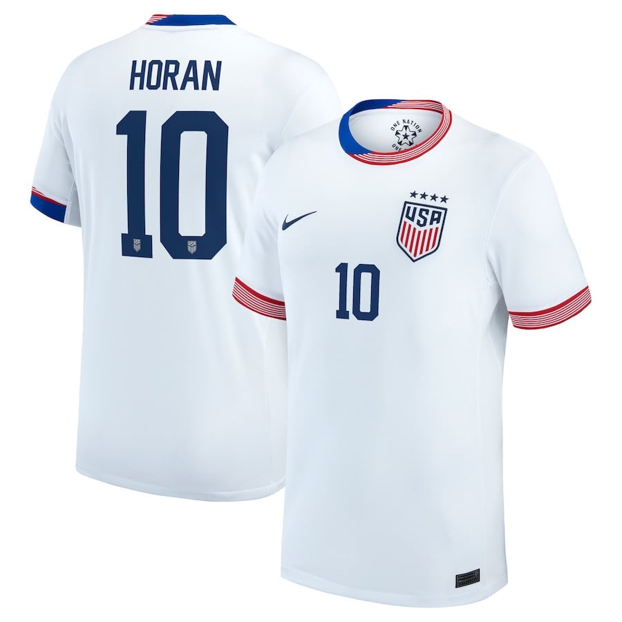 Lindsey Horan 10 USA Women's National Team 2024/25 Home Men Jersey - White