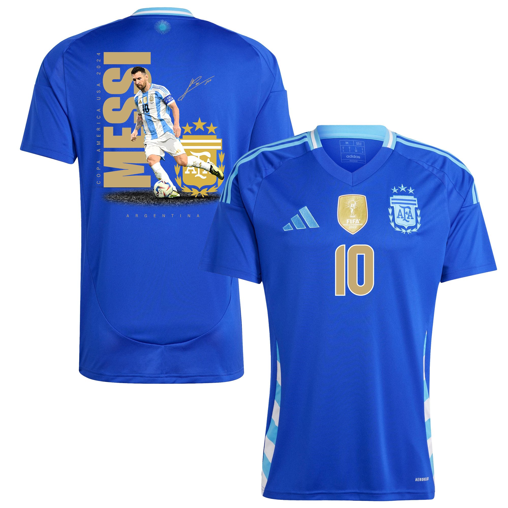 Lionel Messi 10 La Pulga Argentina 2024/25 Away Men Jersey - Blue