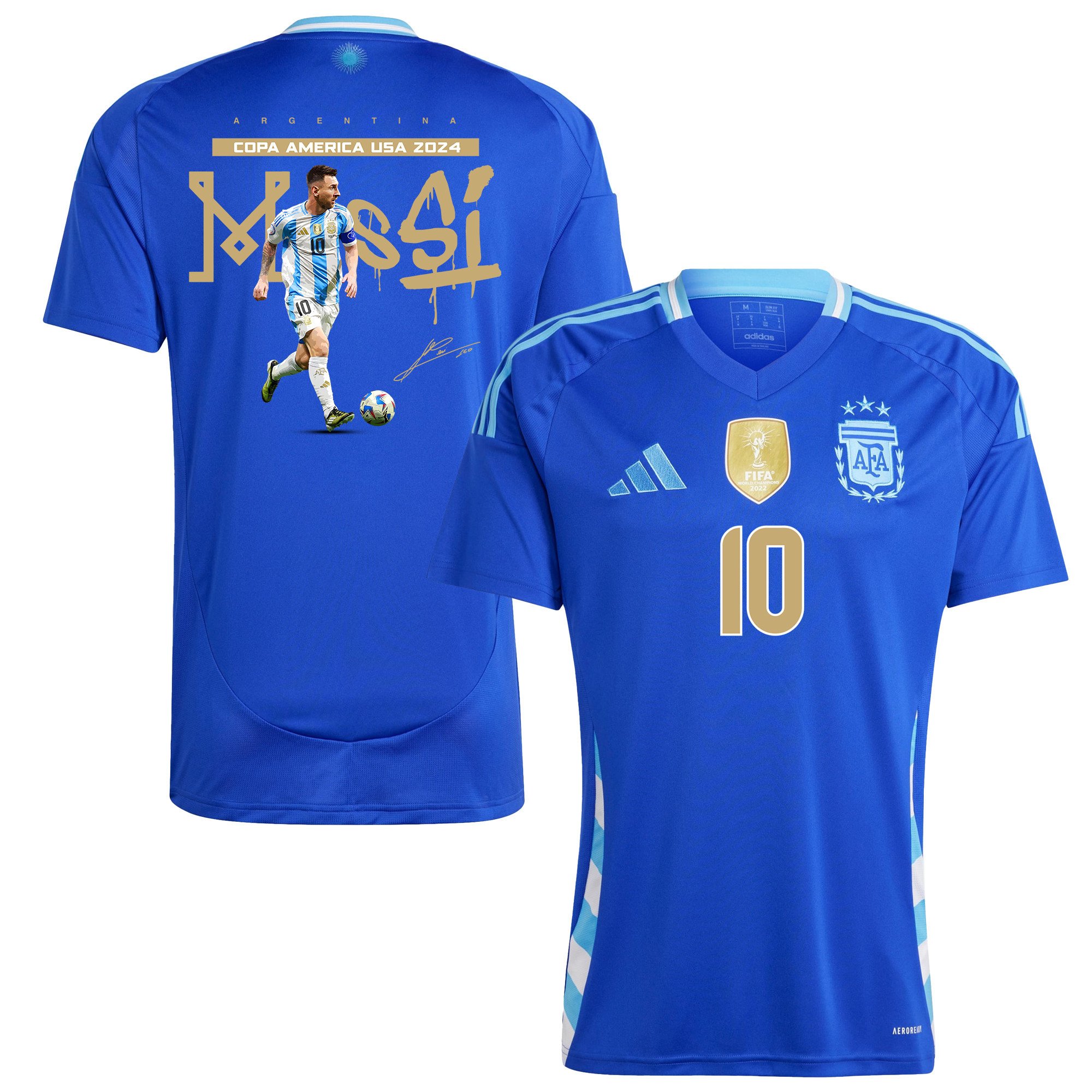 Lionel Messi 10 Messidona Argentina 2024/25 Away Men Jersey - Blue