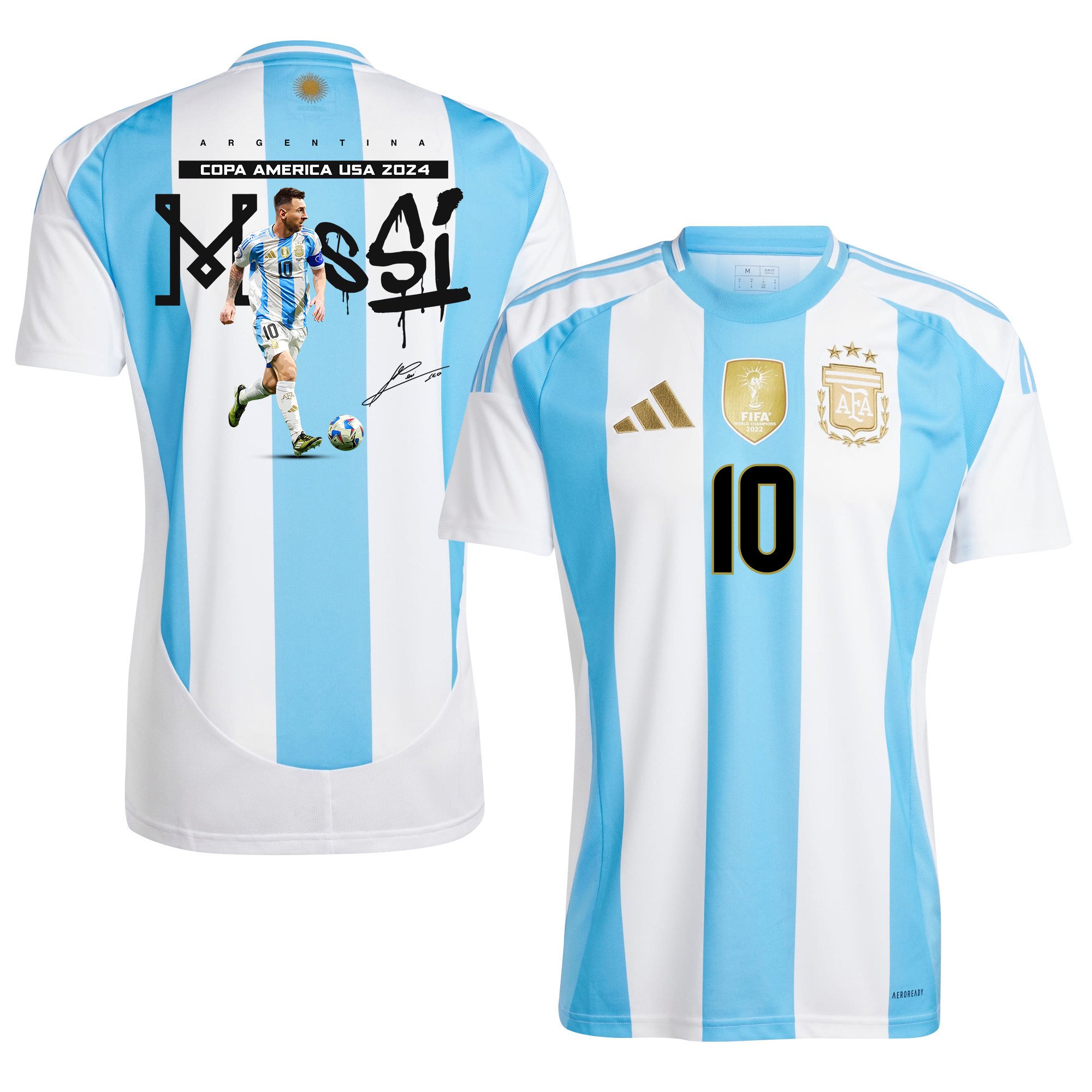 Lionel Messi 10 Messidona Argentina 2024/25 Home Men Jersey - White