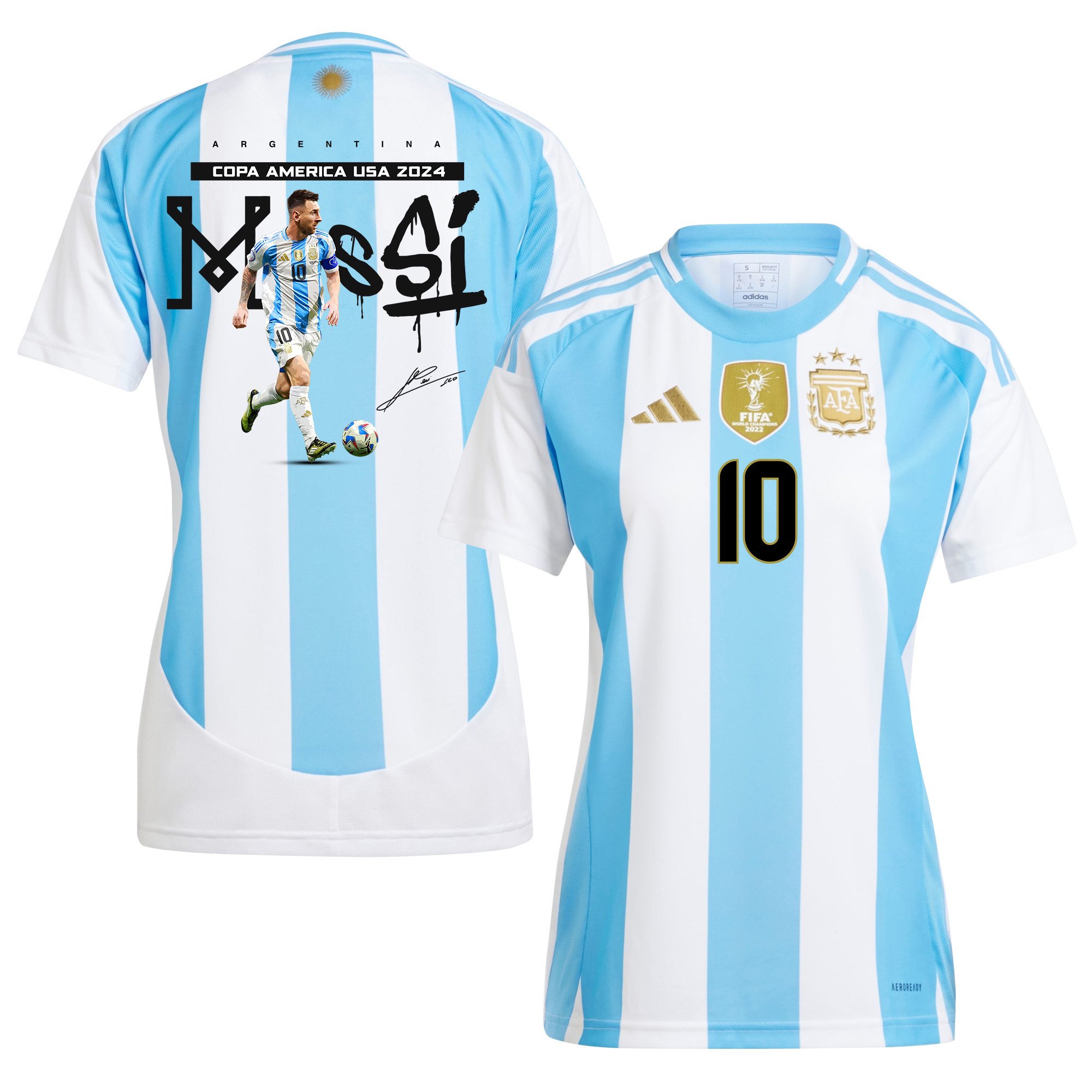 Lionel Messi 10 Messidona Argentina 2024/25 Home Women Jersey - White