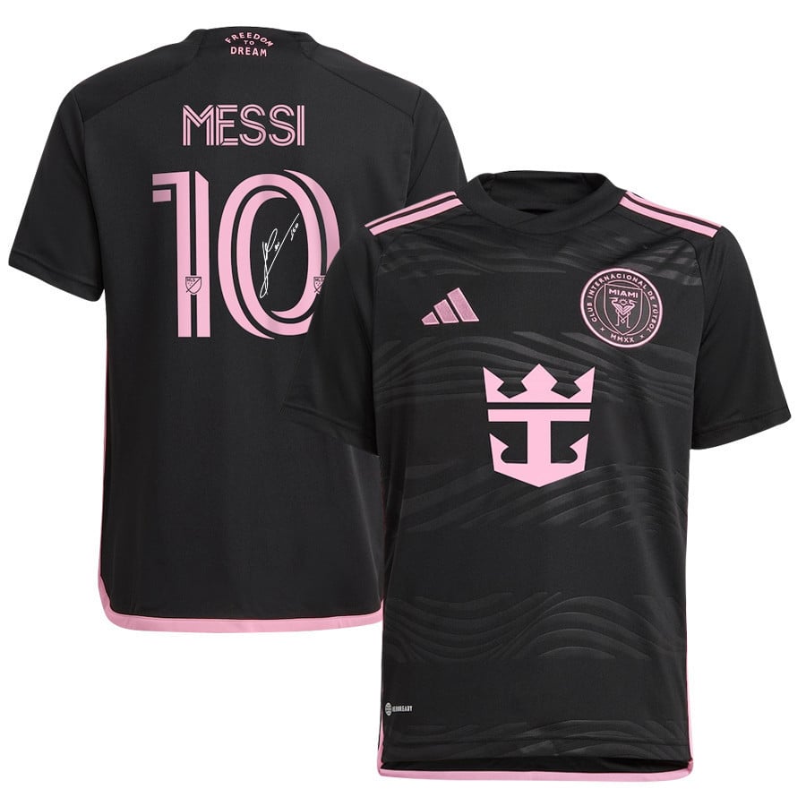 Lionel Messi 10 Signed Inter Miami FC 2024 La Noche YOUTH Jersey- Black