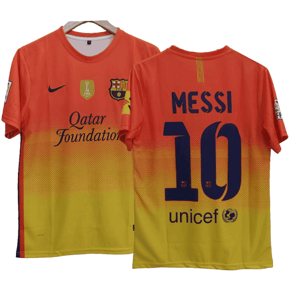 Lionel Messi Barcelona 2012-13 Away Men Jersey - Orange
