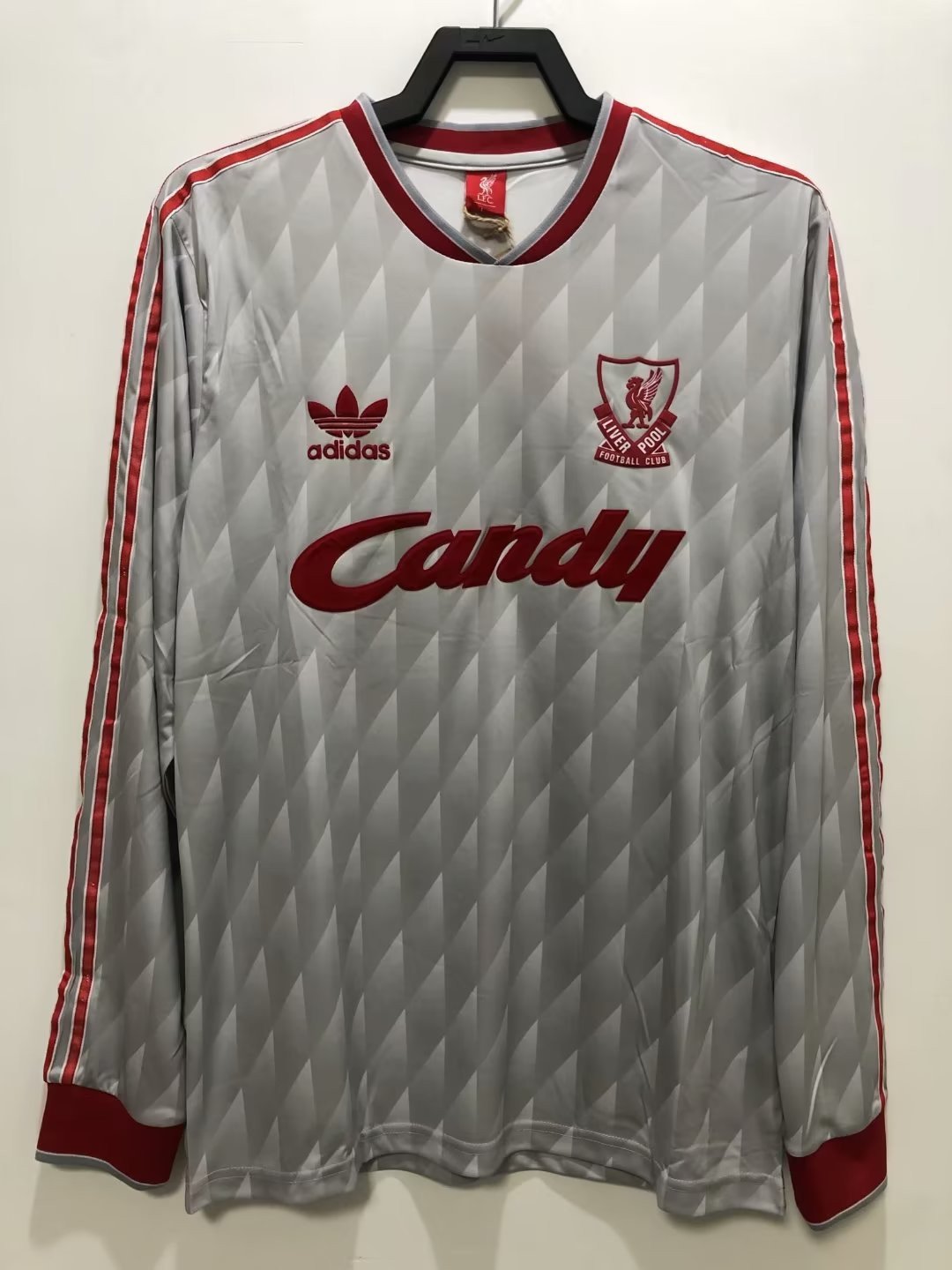 Liverpool 1989/91 Away Retro Long Sleeve Men Jersey – Gray