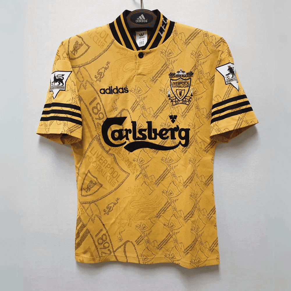 Liverpool 1994-96 Match Third Retro Jersey - Men Gold