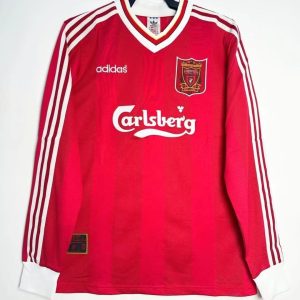 Liverpool 1995/96 Home Retro Long Sleeve Men Jersey - Red