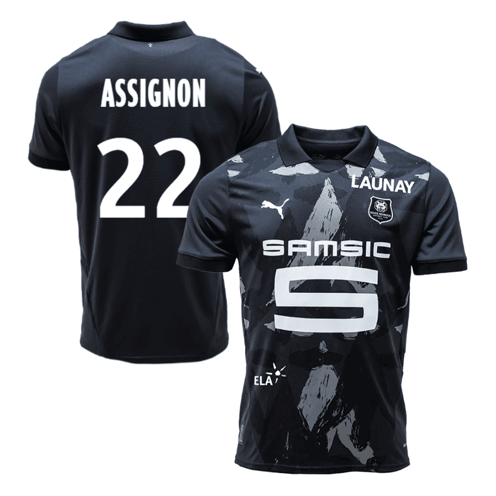 Lorenz Assignon 22 Stade Rennais F.C. 2024/25 Third Men Jersey - Black