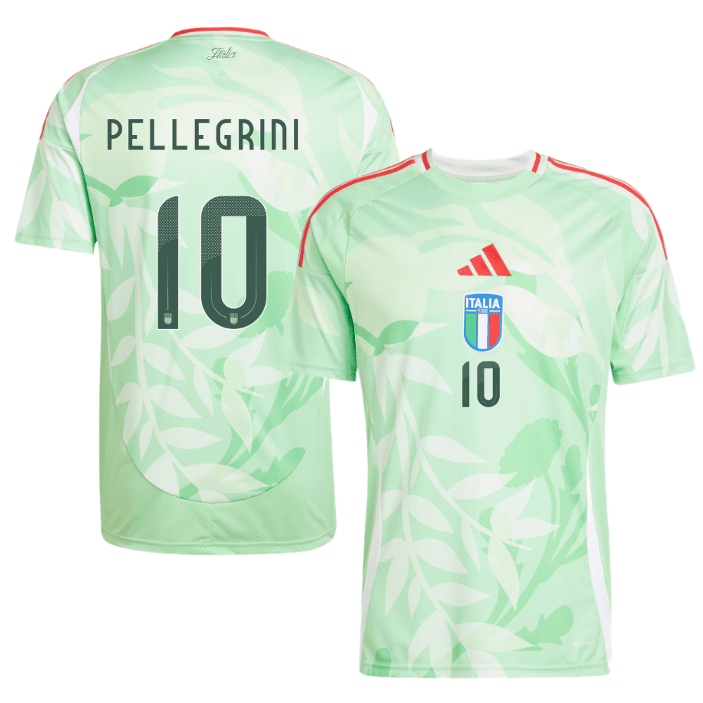 Lorenzo Pellegrini 10 Italy National Team 2025/26 Away Men Jersey - Green