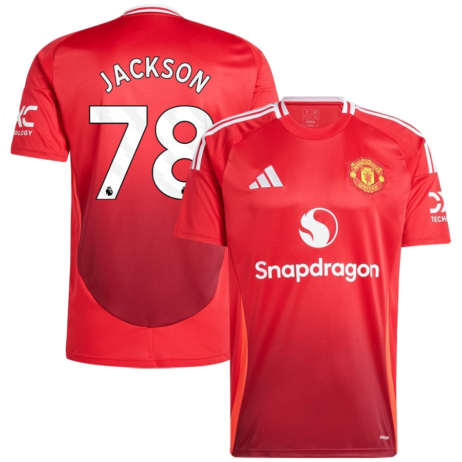 Louis Jackson 78 Manchester United 2024/25 Home Jersey - Men, Red