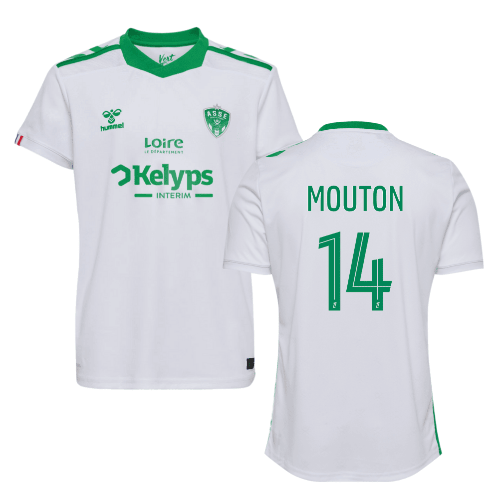 Louis Mouton 14 AS Saint-Étienne 2024/25 Away Men Jersey - White