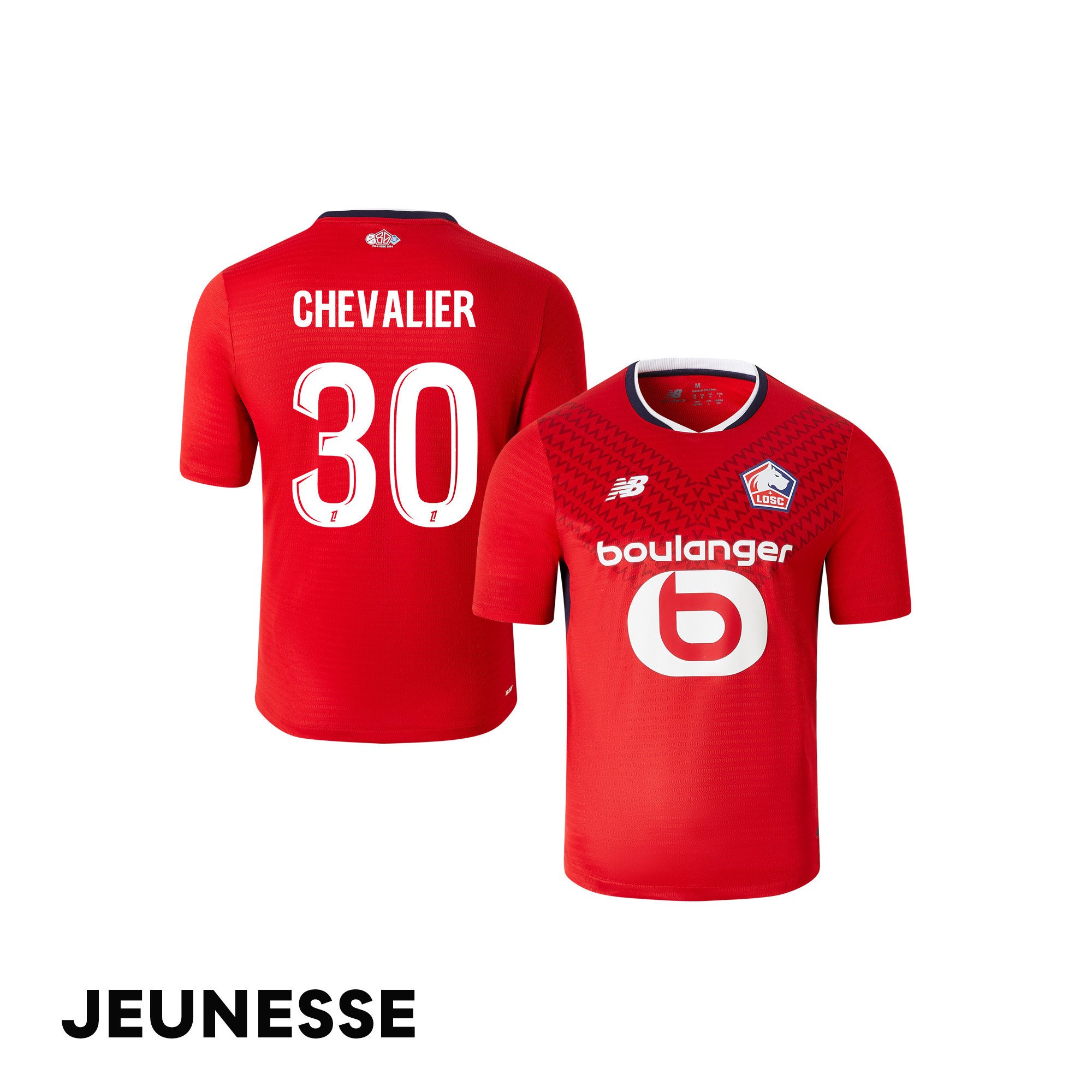 Lucas Chevalier 30 LOSC Lille 2024/25 Home YOUTH Jersey - Red
