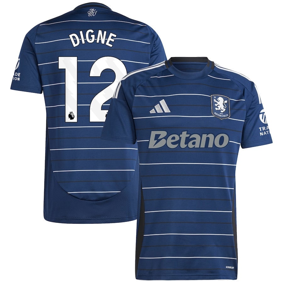 Lucas Digne 12 Aston Villa 2024/25 Third Men Jersey - Navy
