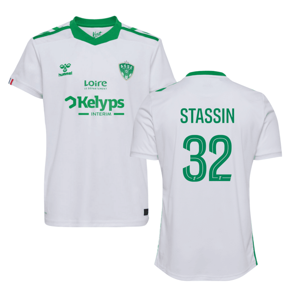 Lucas Stassin 32 AS Saint-Étienne 2024/25 Away Men Jersey - White