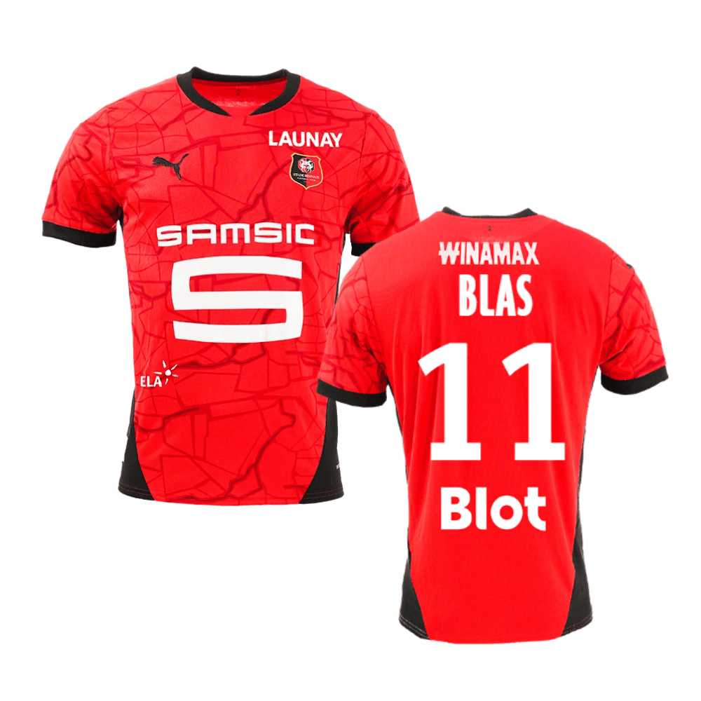 Ludovic Blas 11 Stade Rennais F.C. 2024/25 Home Men Jersey - Red