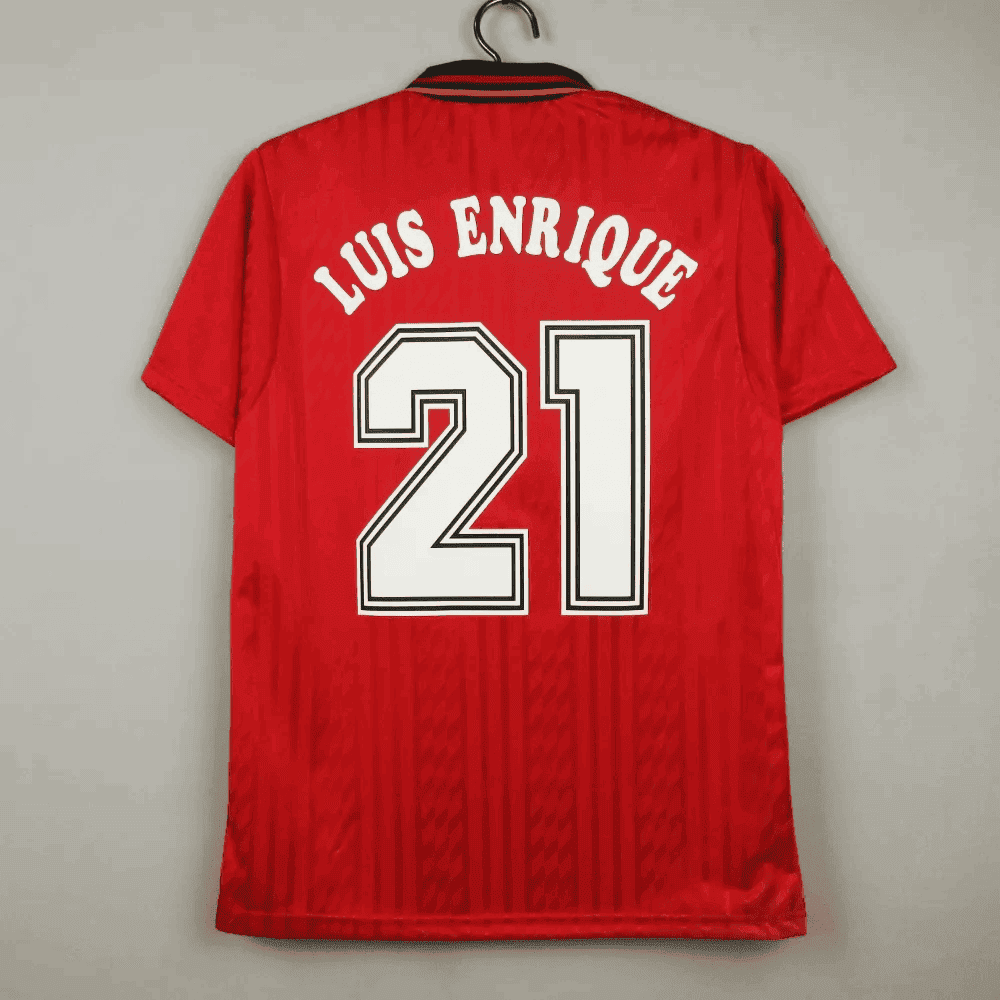 Luis Enrique 21 Spain 1994 Retro Jersey - Men Red