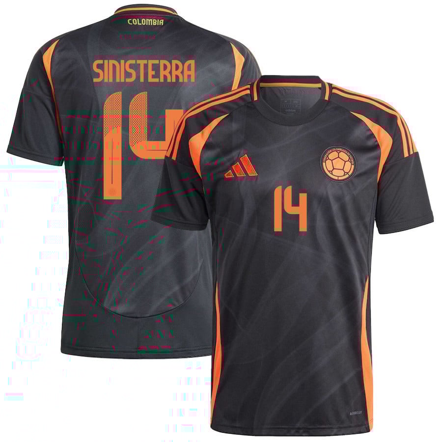 Luis Sinisterra 14 Colombia National Team 2024/25 Away Men Jersey - Black