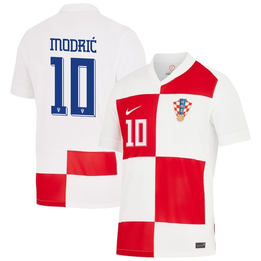 Luka Modrić 10 Croatia National Team 2024 Home Men Jersey - White