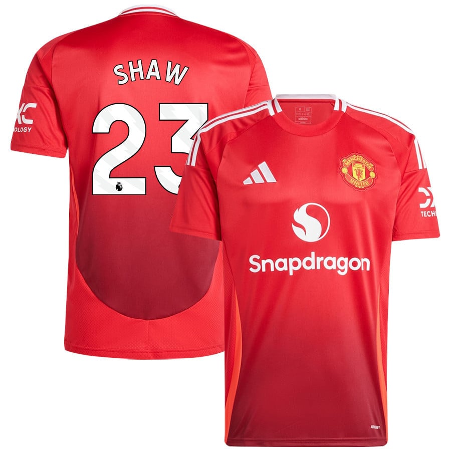 Luke Shaw 23 Manchester United 2024/25 Home Jersey - Men, Red