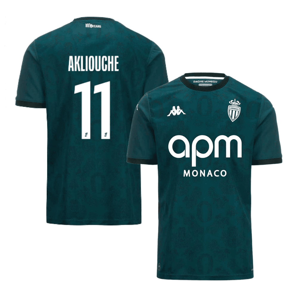 Maghnes Akliouche 11 AS Monaco 2024/25 Away Men Jersey - Green