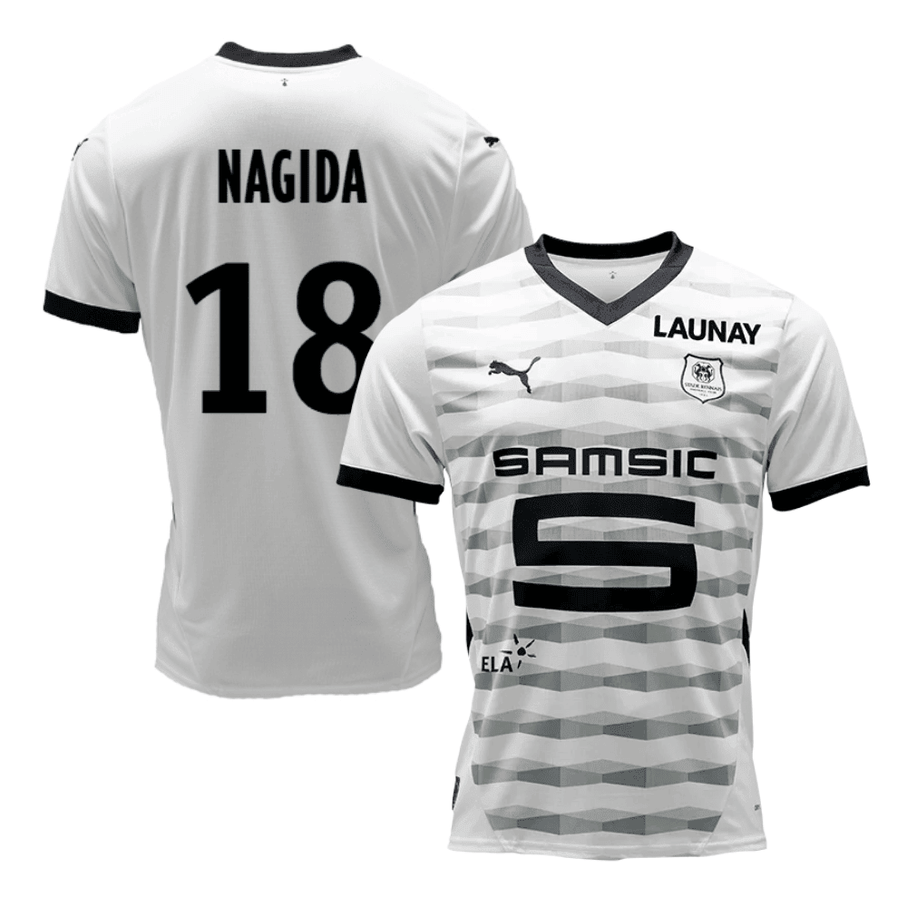 Mahamadou Nagida 18 Stade Rennais F.C. 2024/25 Away Men Jersey - White