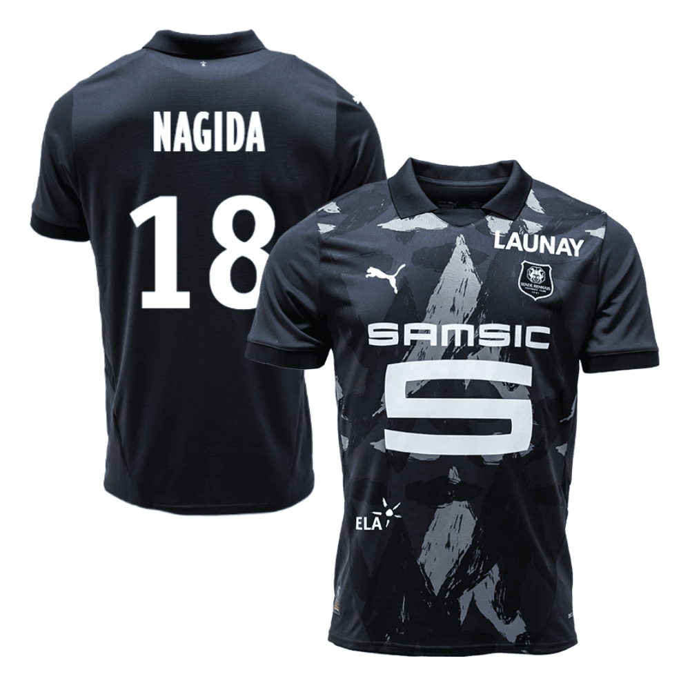 Mahamadou Nagida 18 Stade Rennais F.C. 2024/25 Third Men Jersey - Black