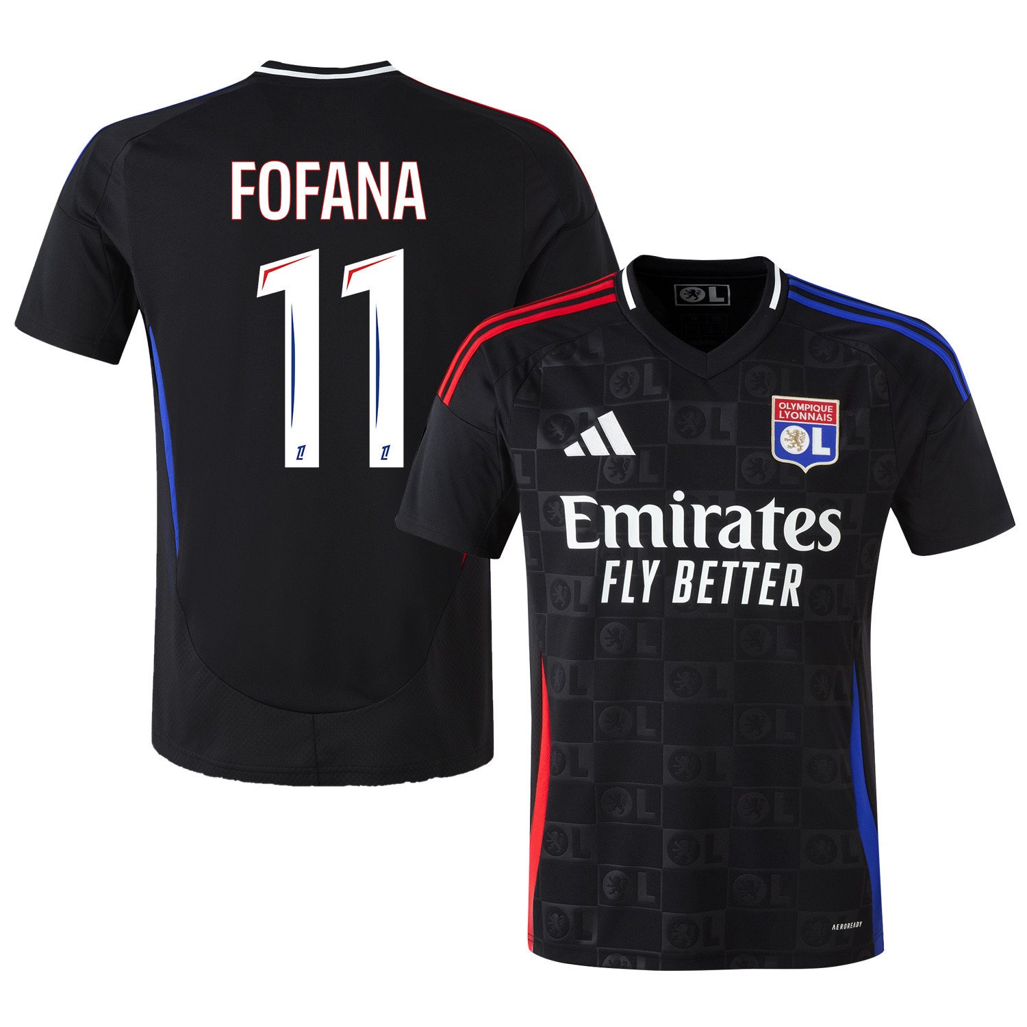 Malick Fofana 11 Olympique Lyonnais 2024/25 Away Men Jersey - Black