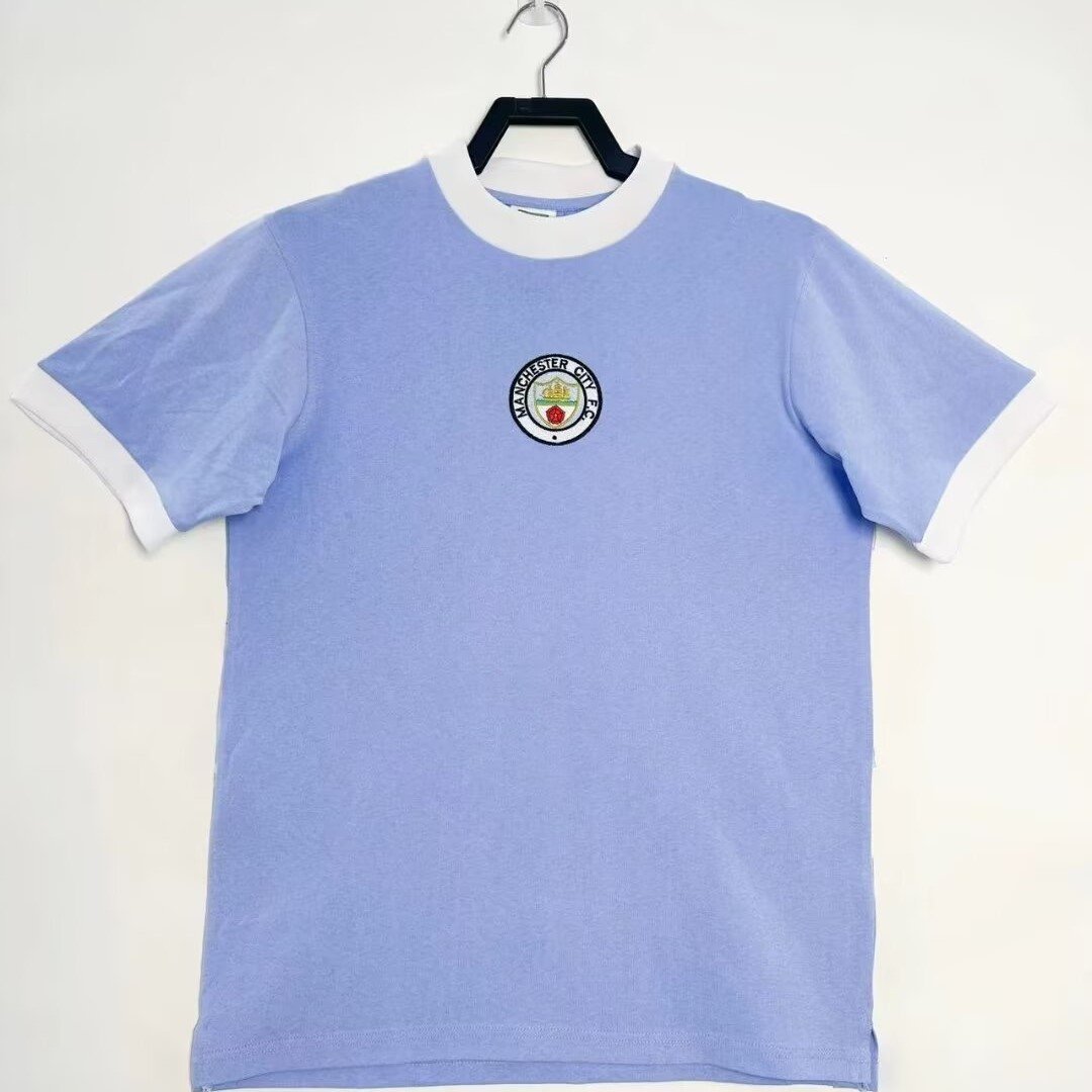 Manchester City 1972 Home Retro Men Jersey - Sky Blue