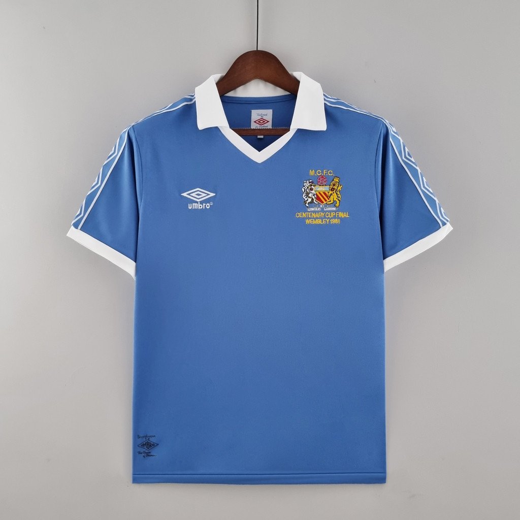 Manchester City 1981/82 Home Retro Men Jersey - Sky Blue