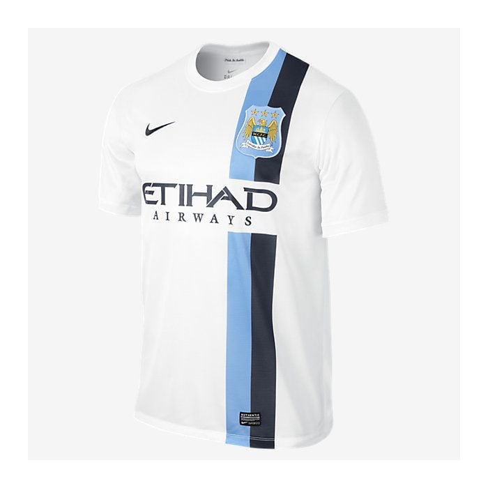 Manchester City 2013/14 Away Retro Men Jersey - White