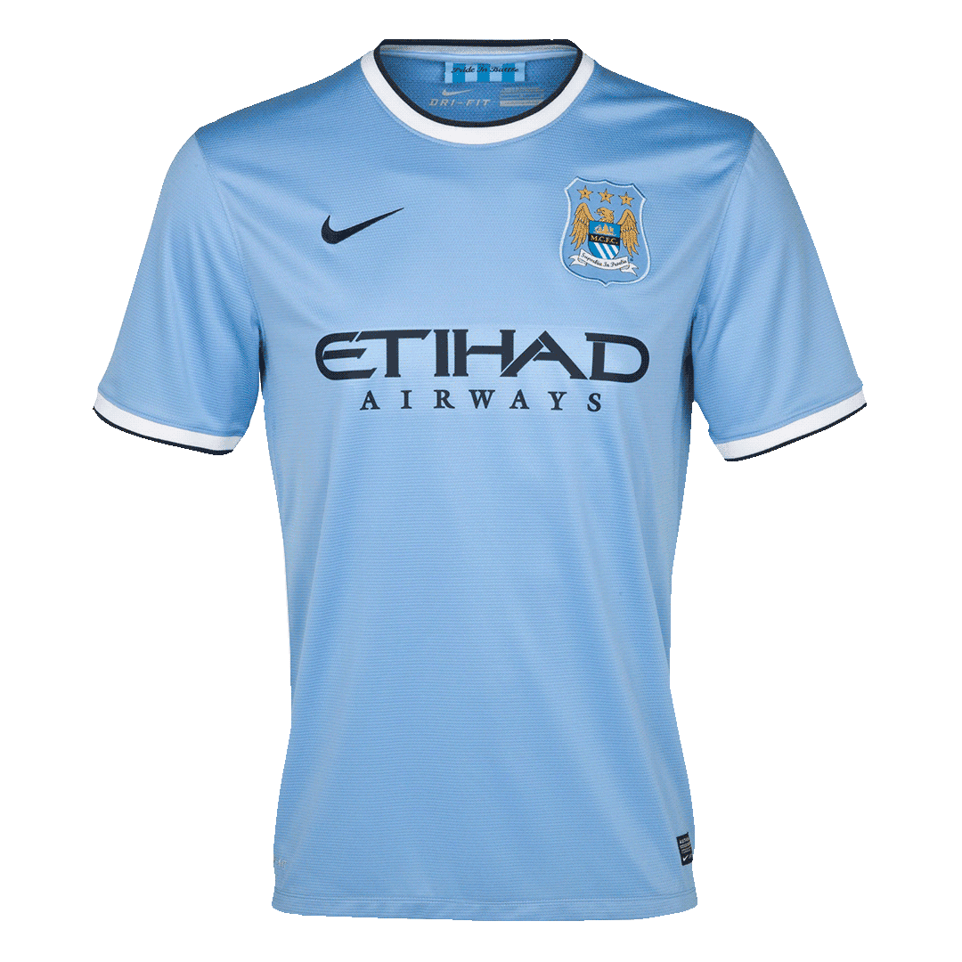 Manchester City 2013/14 Home Retro Men Jersey - Sky Blue
