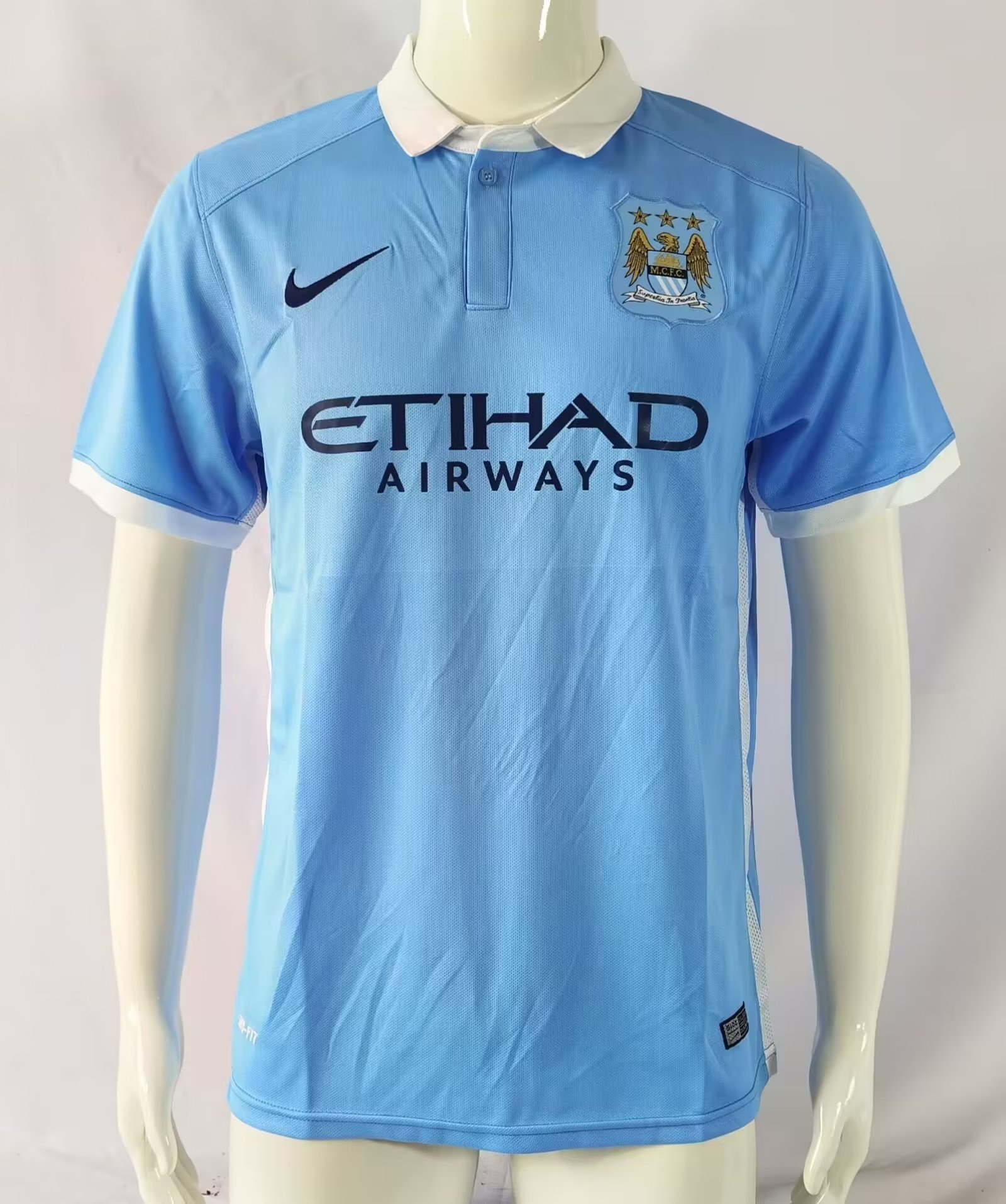 Manchester City 2015/16 Home Retro Men Jersey – Sky Blue