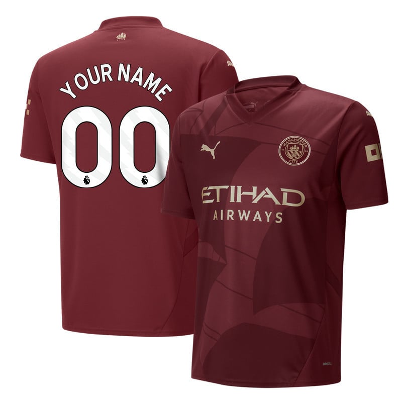 Manchester City 2024/25 Third Men Custom Jersey - Burgundy