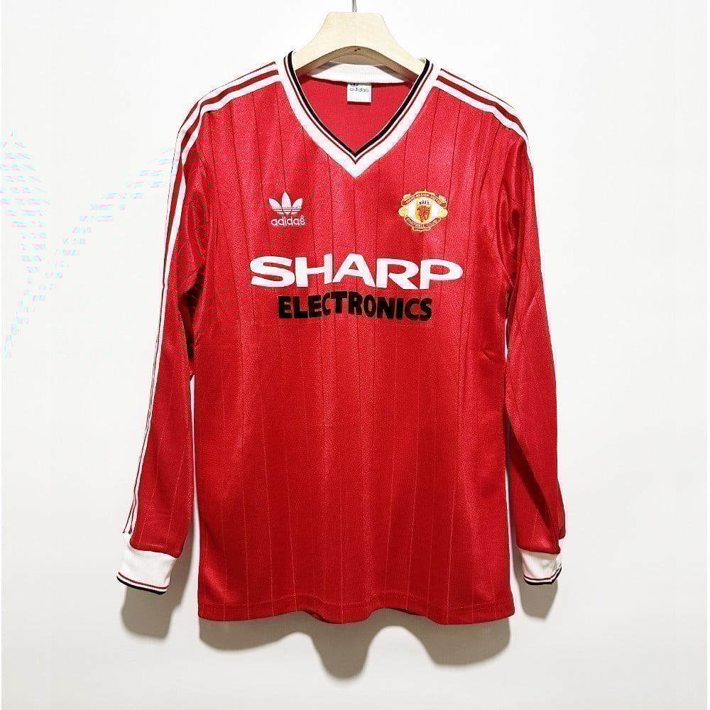 Manchester United 1982-83 Home Men Retro Jersey - Long Sleeve, Red