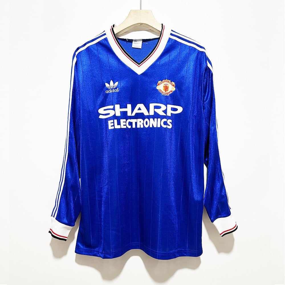 Manchester United 1982-83 Third Men Retro Jersey - Long Sleeve, Blue
