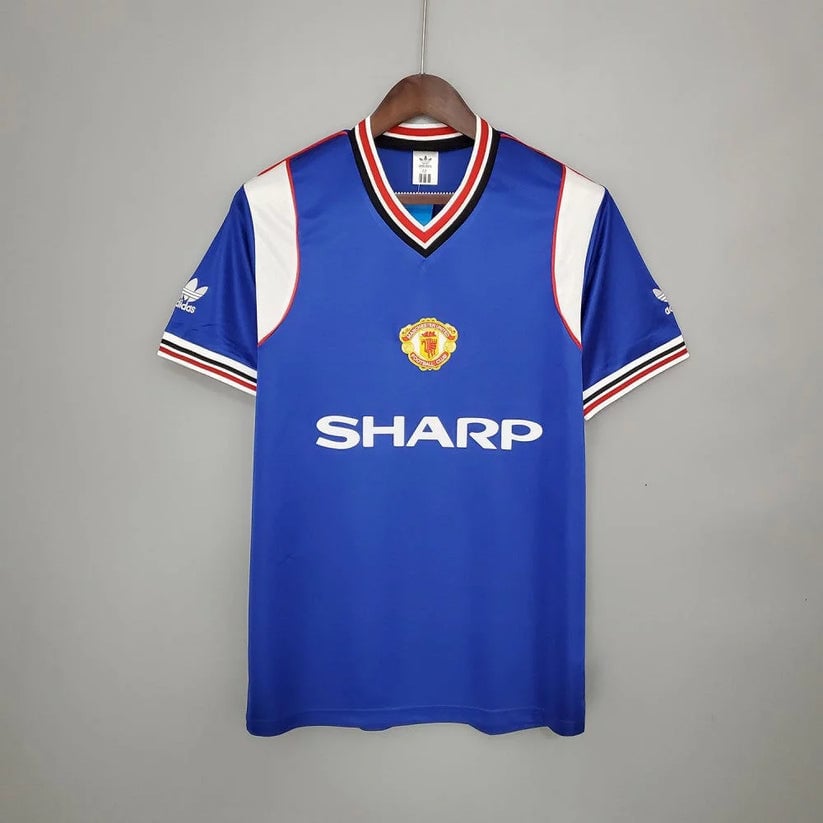 Manchester United 1985 Third Retro Men Jersey - Blue