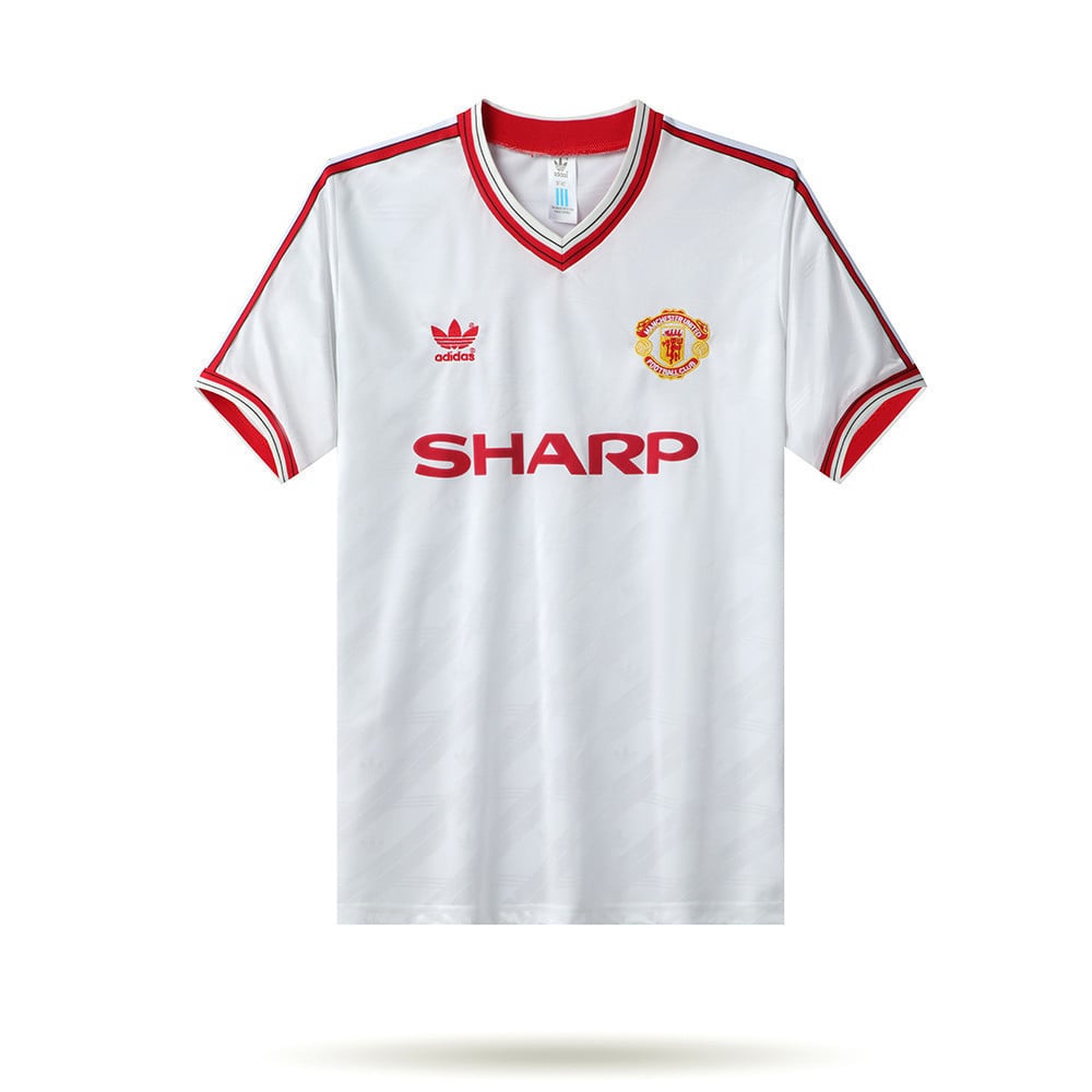 Manchester United 1986-88 Away Men Retro Jersey - White