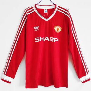 Manchester United 1986/88 Home Retro Long Sleeve Men Jersey - Red