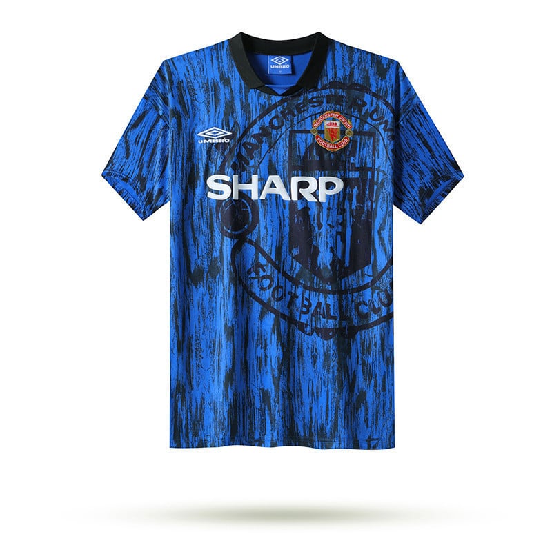 Manchester United 1992-1993 Away Men Retro Jersey - Blue