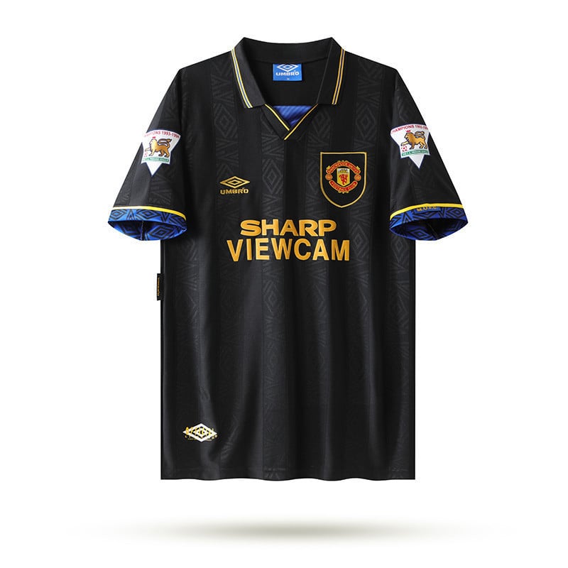 Manchester United 1993-95 Away Men Retro Jersey - Black