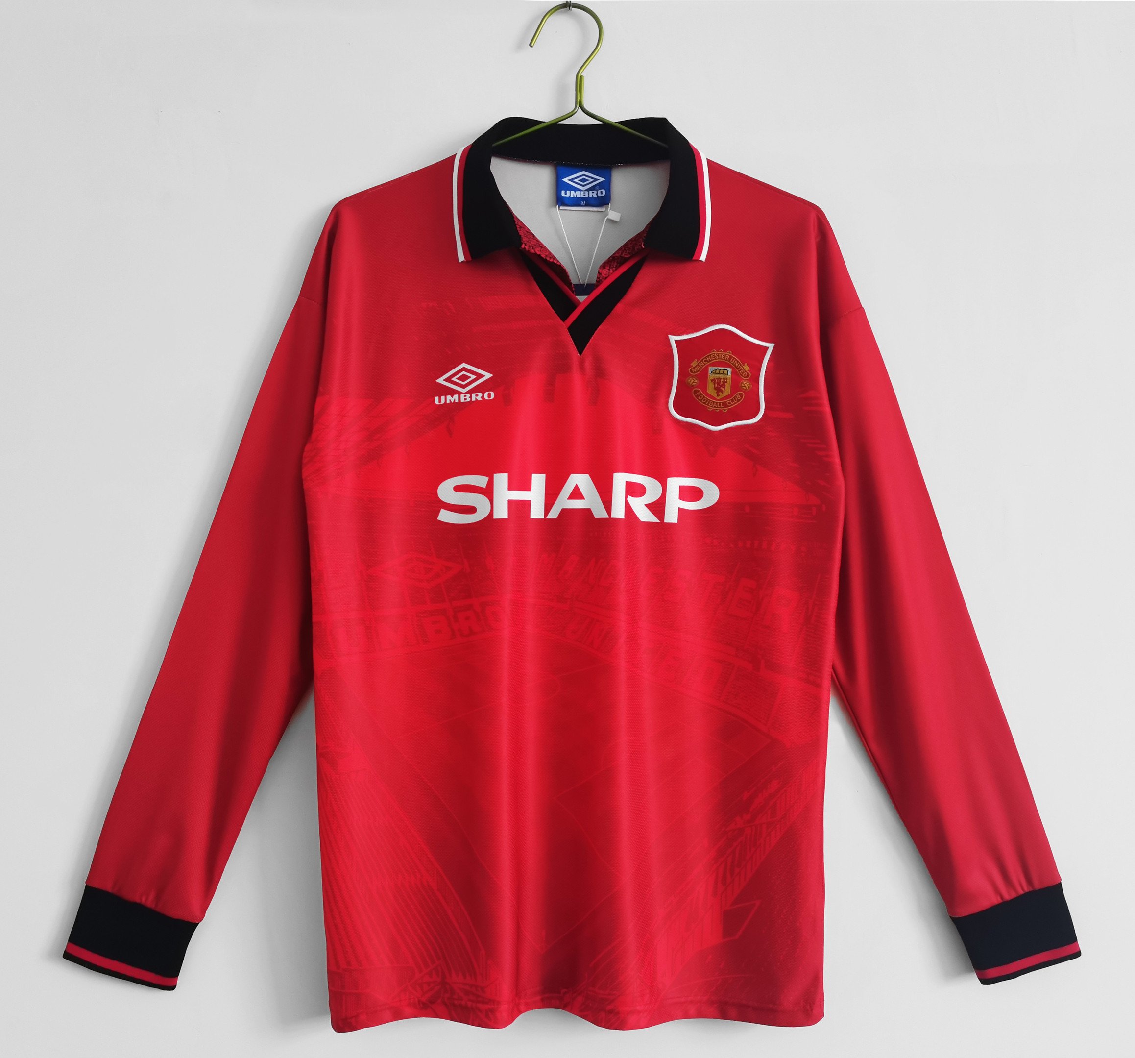 Manchester United 1994/96 Home Retro Long Sleeve Men Jersey – Red