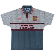 Manchester United 1995/96 Third Retro Men Jersey - Gray