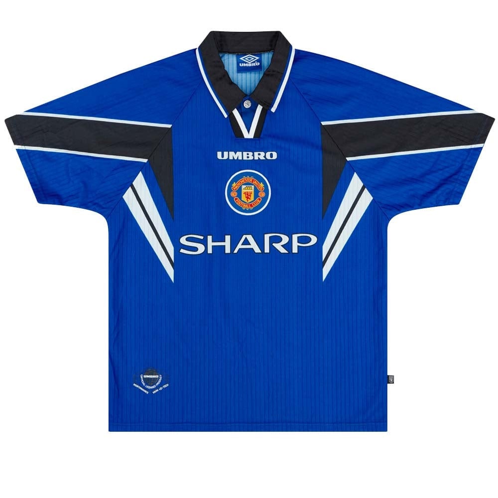 Manchester United 1996/98 Third Retro Men Jersey - Blue