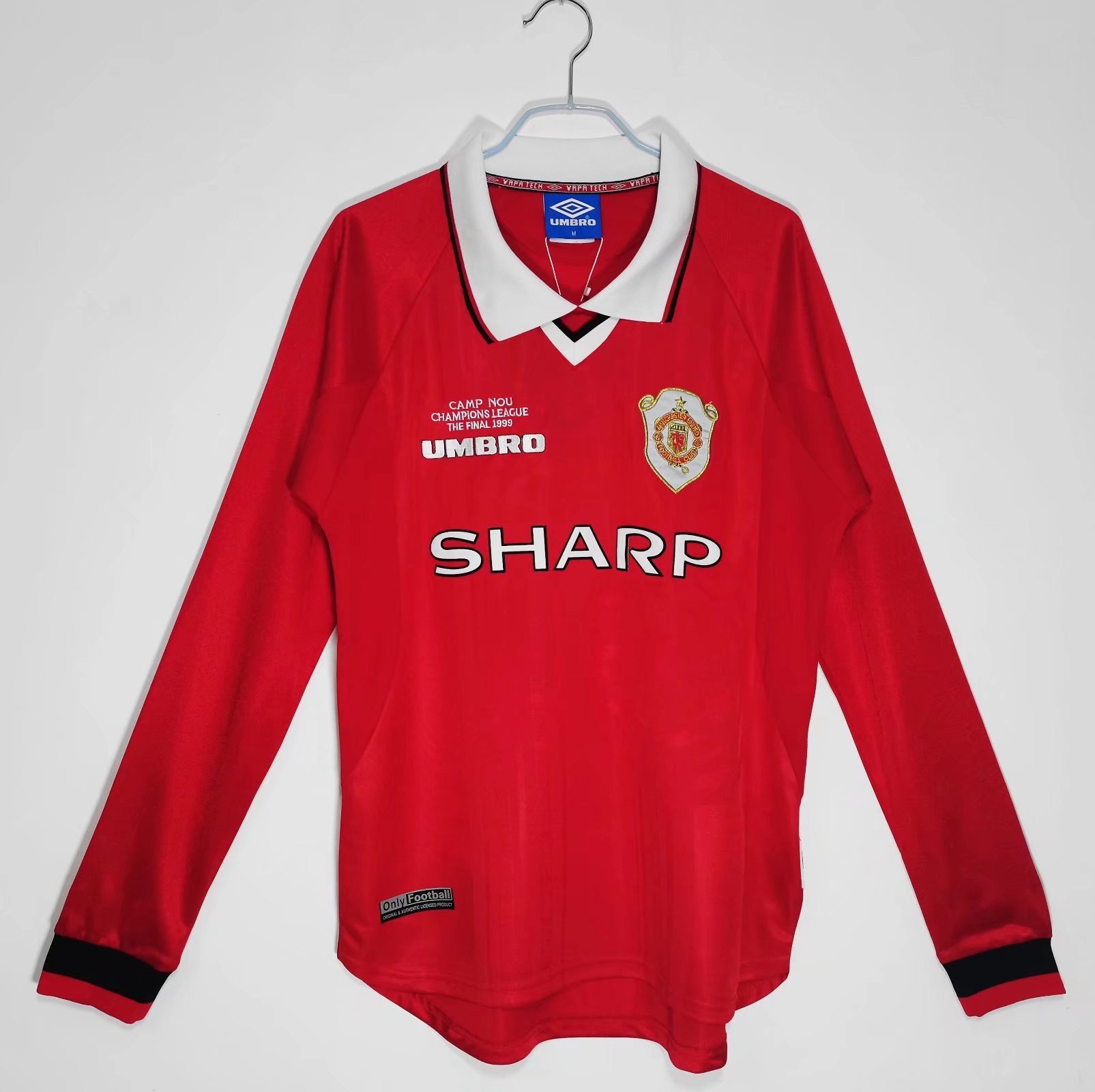 Manchester United 1999/2000 Home Retro Long Sleeve Men Jersey - Red