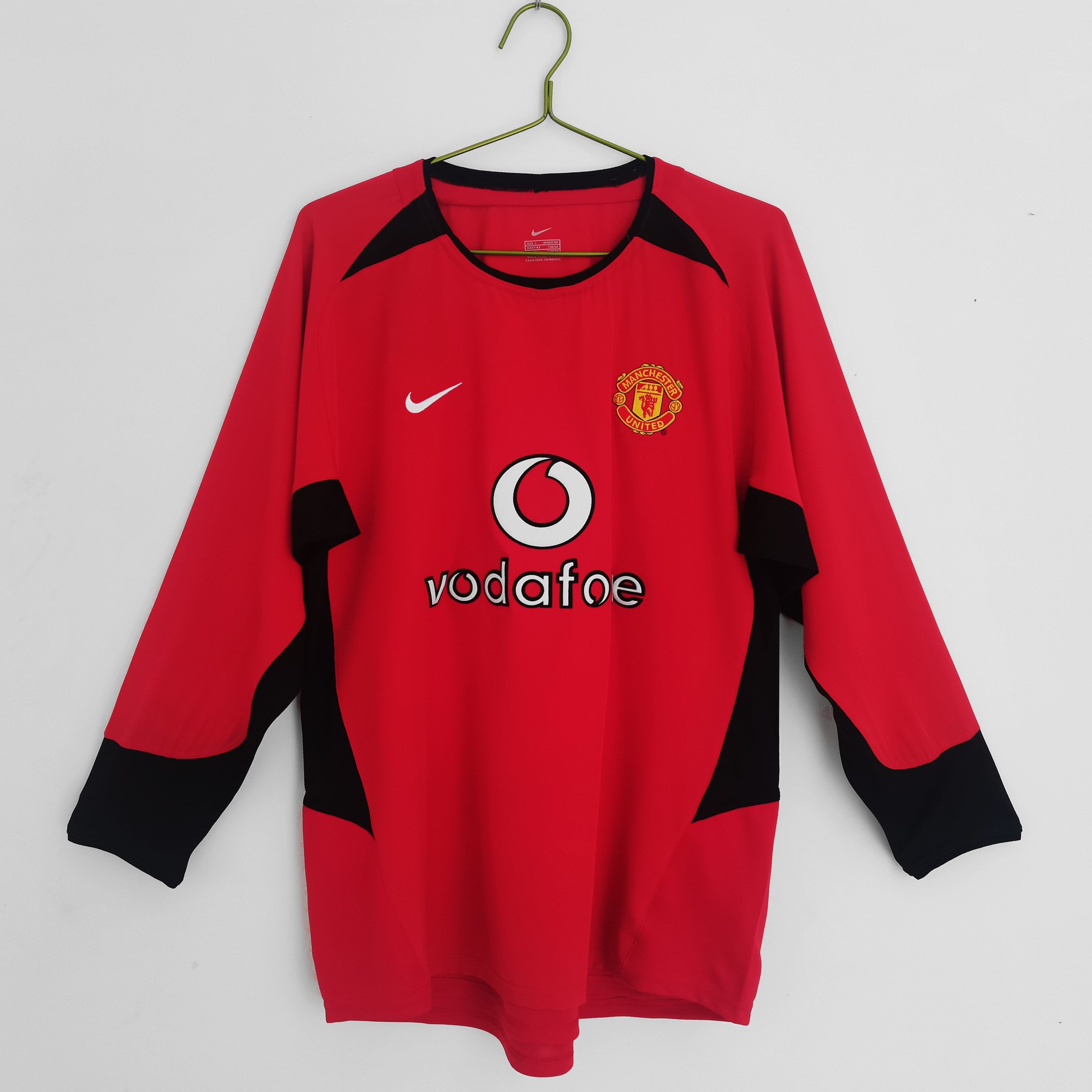 Manchester United 2002/03 Home Retro Long Sleeve Men Jersey - Red