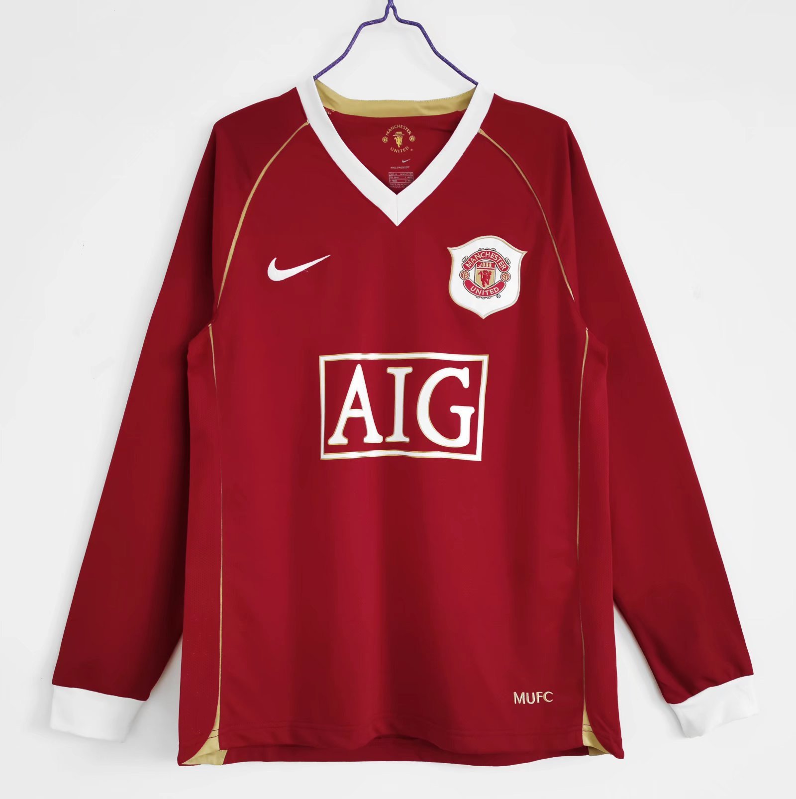 Manchester United 2006/07 Home Retro Long Sleeve Men Jersey - Red