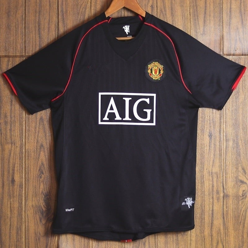 Manchester United 2007/08 Away Retro Men Jersey - Black
