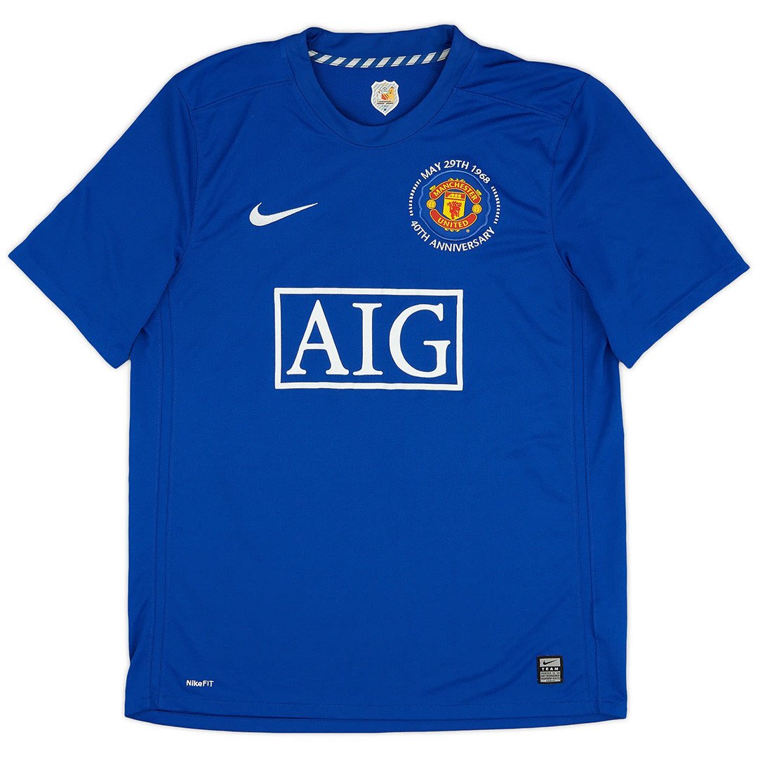 Manchester United 2008/09 Third Retro Men Jersey - Blue