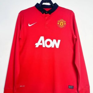Manchester United 2013/14 Home Retro Long Sleeve Men Jersey - Red