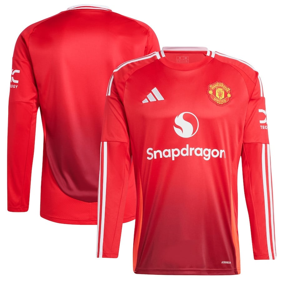 Manchester United 2024/25 Home Men Long Sleeve Jersey - Red